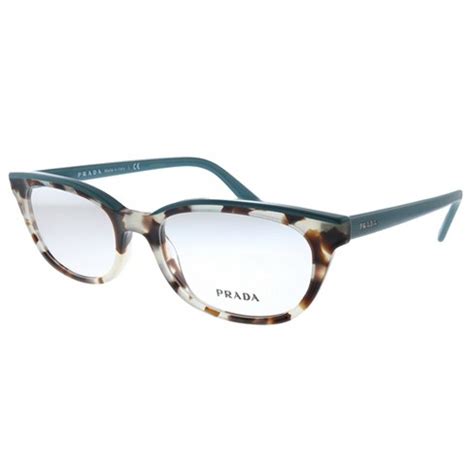 prada eyeglasses pr 13vv spotted brown opal/green 53-17-145|Prada .